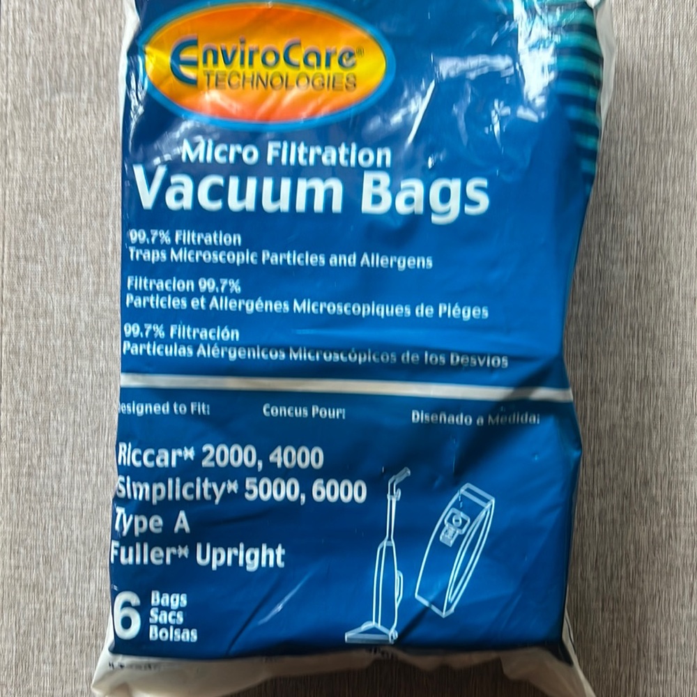 Type A Micro Filtration Vacuum Bags